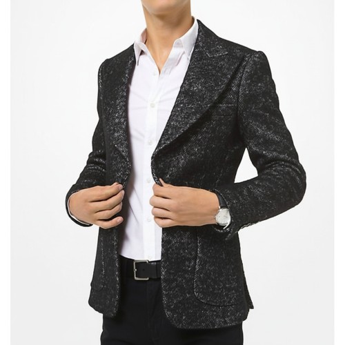 Michael Kors Textured Blazer Black