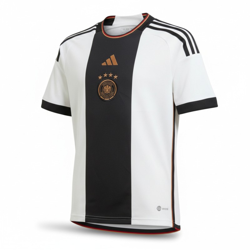 Adidas German National Team Football Jersey White Black