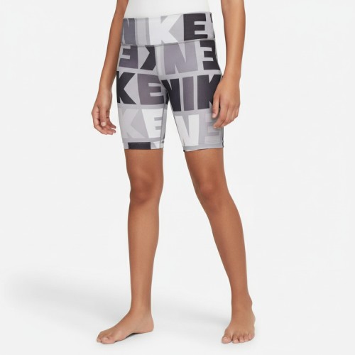 Nike Logo Print Bike Shorts White Black