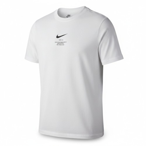 Nike Swoosh Address White Cotton T-Shirt