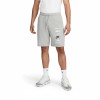 Nike Multi Logo Cotton Fleece Shorts Grey