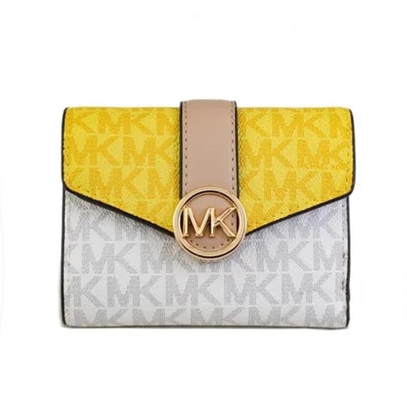 Michael Kors Yellow White Color Block Wallet