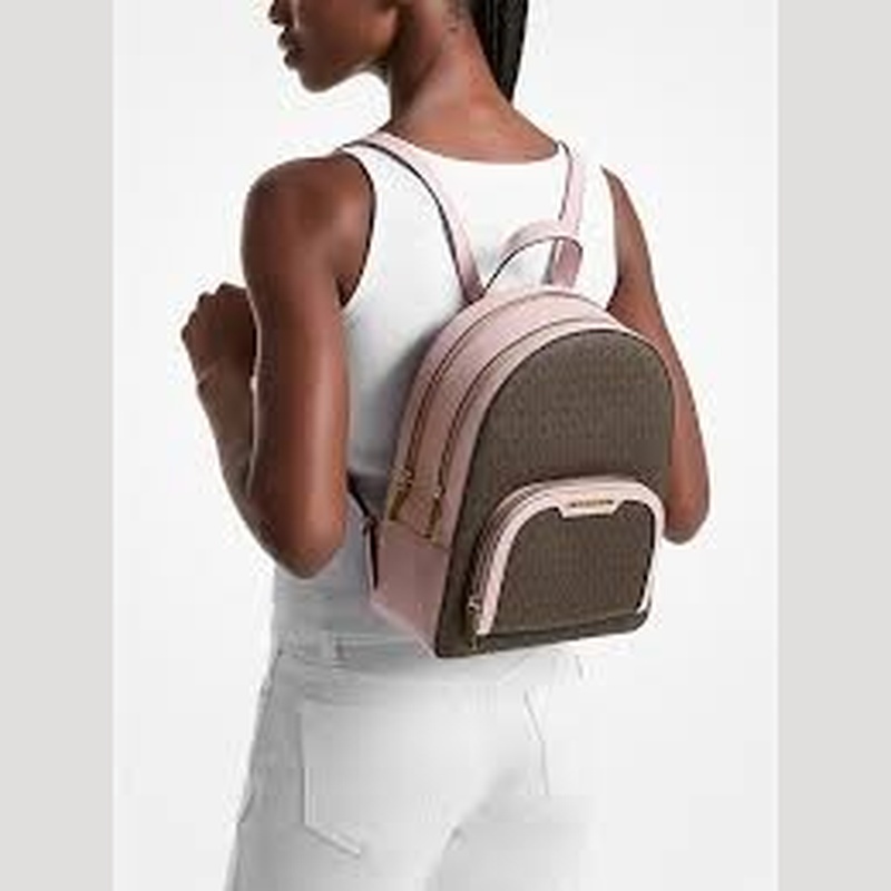 Michael Kors Brown Pink Mini Backpack