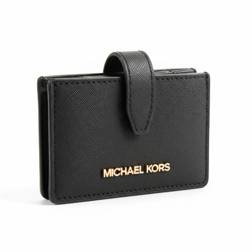 Michael Kors Jet Set Leather Card Wallet Black