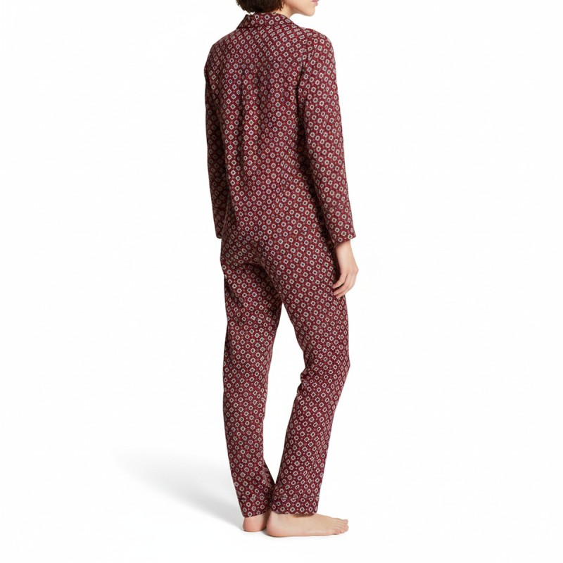 Michael Kors Geometric Print Pajama Set Bordeaux