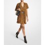 Michael Kors Leopard Print Wrap Dress Brown