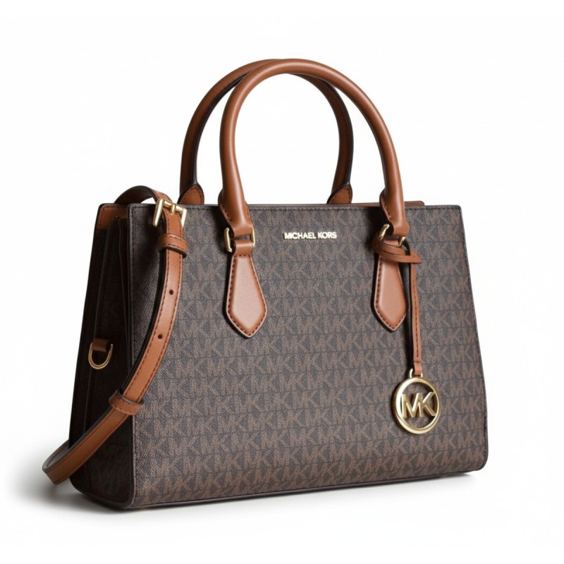 Michael Kors Signature Logo Satchel Brown