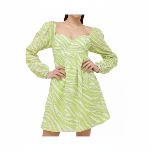Michael Kors Zebra Print Mini Dress Lime
