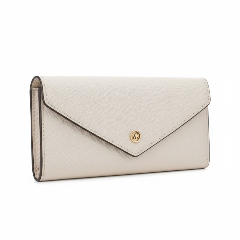 Michael Kors Jet Set Travel Envelope Wallet Cream