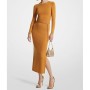 Michael Kors Chain Belt Midi Dress Brown