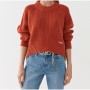 Michael Kors Ribbed Mock Neck Sweater Red