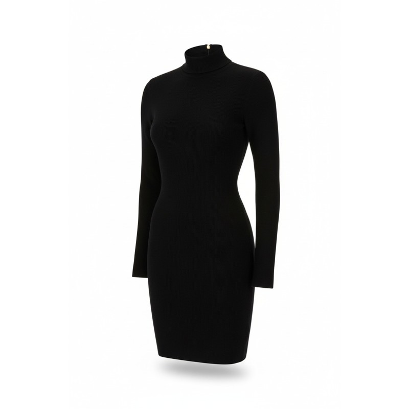 Michael Kors Cutout Turtleneck Dress Black