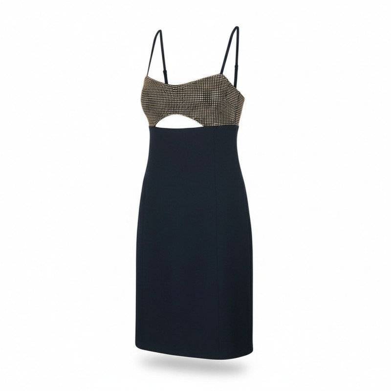 Michael Kors Cutout Midi Dress Blue
