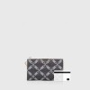Michael Kors Jet Set Monogram Wallet Black White