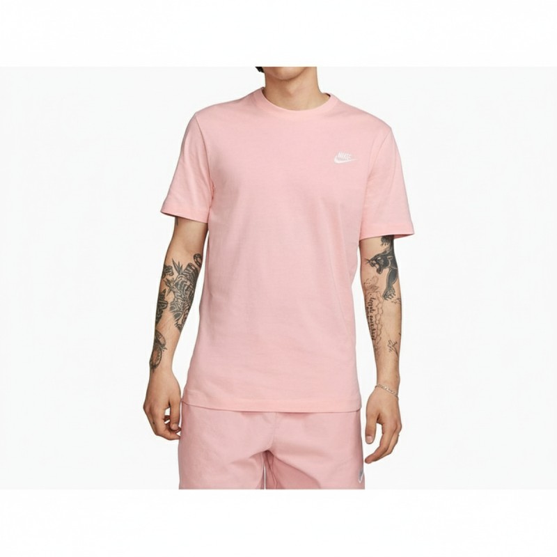 Nike Sportswear Club Pink Cotton T-Shirt