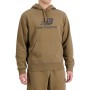 New Balance Stacked Logo Hoodie Brown
