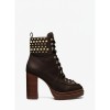 Michael Kors Yvonne Studded Combat Boots Brown