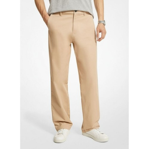Michael Kors Stretch Cotton Chino Pants Beige