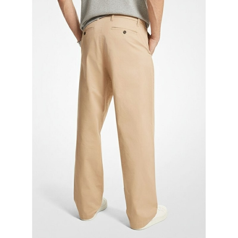 Michael Kors Stretch Cotton Chino Pants Beige