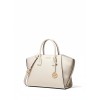 Michael Kors Avril Leather Satchel Cream