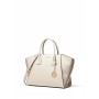 Michael Kors Avril Leather Satchel Cream