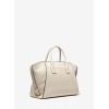 Michael Kors Avril Leather Satchel Cream