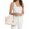 Michael Kors Avril Leather Satchel Cream