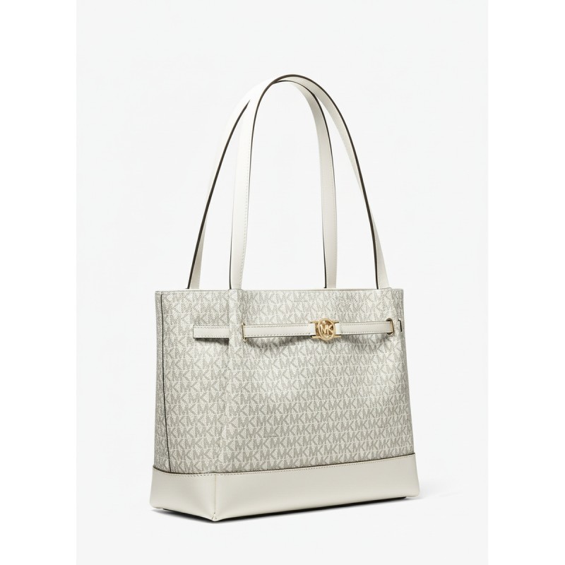 Michael Kors Reed Monogram Shoulder Bag Vanilla
