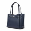 Michael Kors Reed Leather Tote Navy