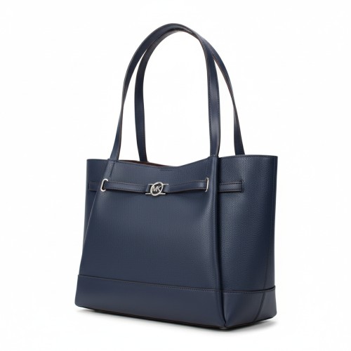 Michael Kors Reed Leather Tote Navy