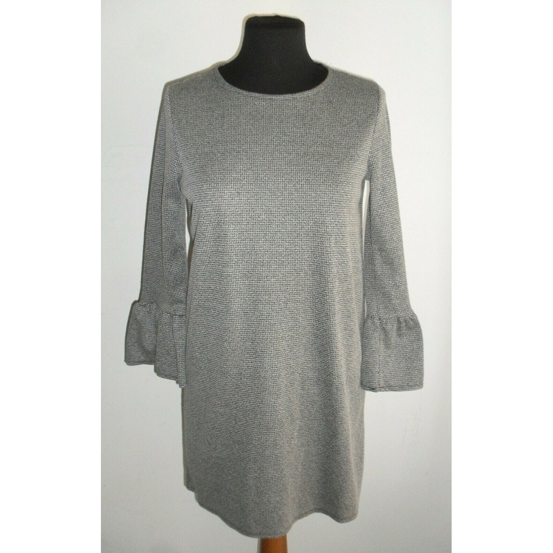 Michael Kors Bell Sleeve Knit Dress Silver