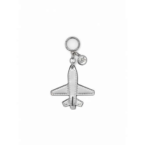 Michael Kors Airplane Metallic Keychain Silver