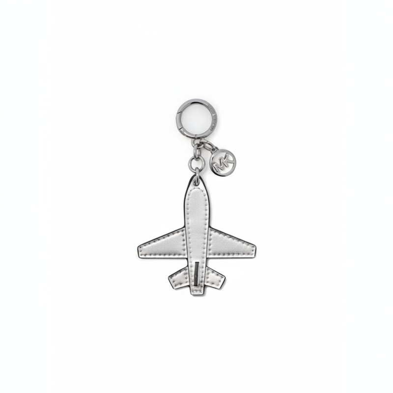 Michael Kors Airplane Metallic Keychain Silver