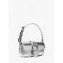 Michael Kors Colby Metallic Crossbody Silver