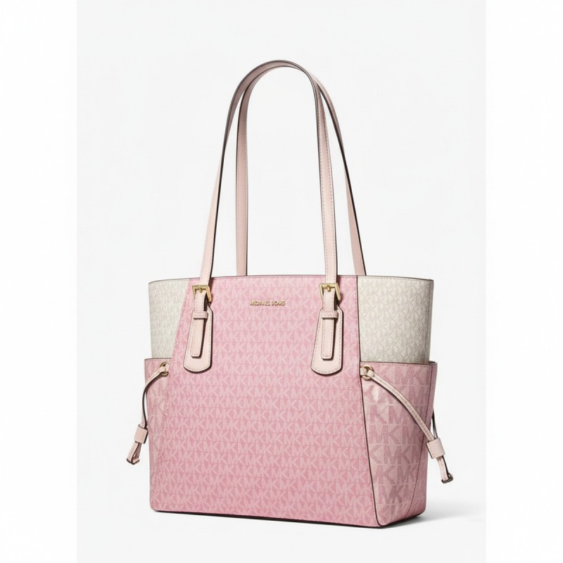 Michael Kors Colorblock Signature Tote Pink