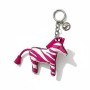 Michael Kors Zebra Print Horse Keychain Pink