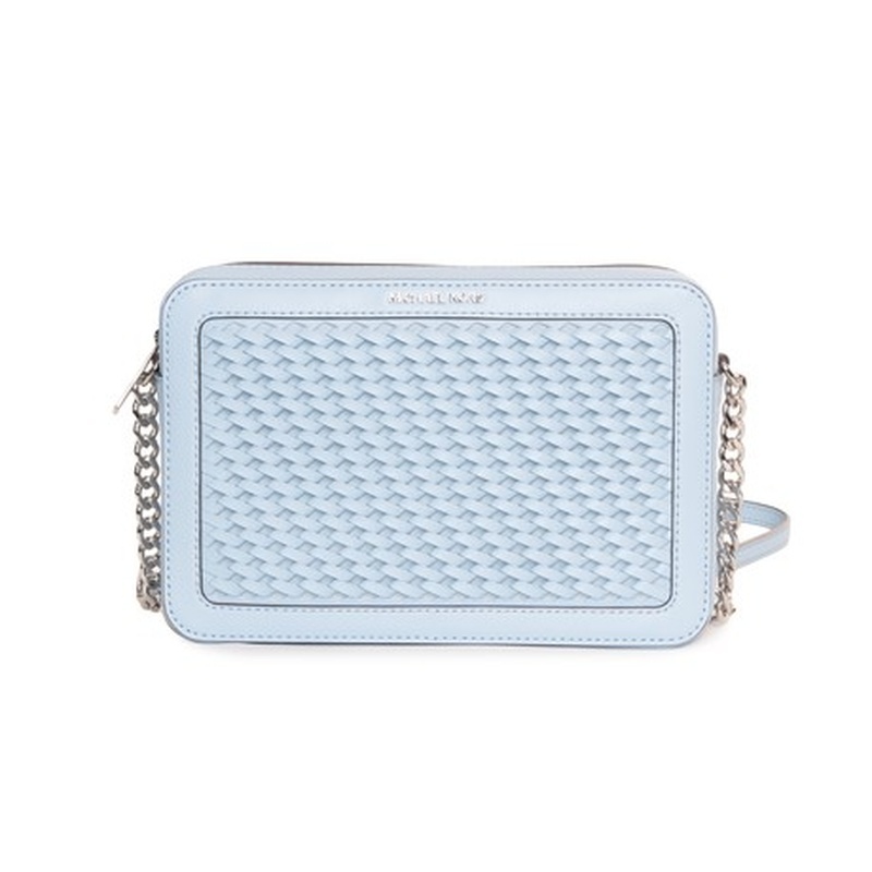 Michael Kors Woven Crossbody Bag Light Blue