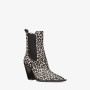 Michael Kors Leopard Print Chelsea Boots Black