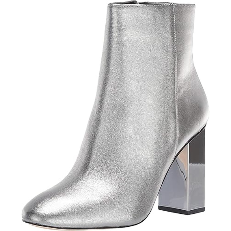 Michael Kors Cara Metallic Ankle Boots Silver