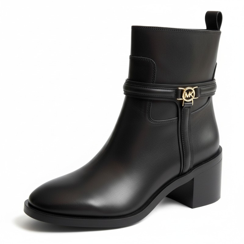 Michael Kors Mindy Buckle Ankle Boots Black