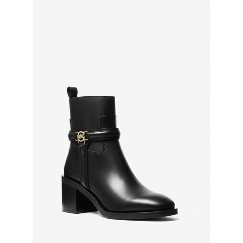 Michael Kors Mindy Buckle Ankle Boots Black
