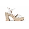 Michael Kors White Studded Platform Sandals