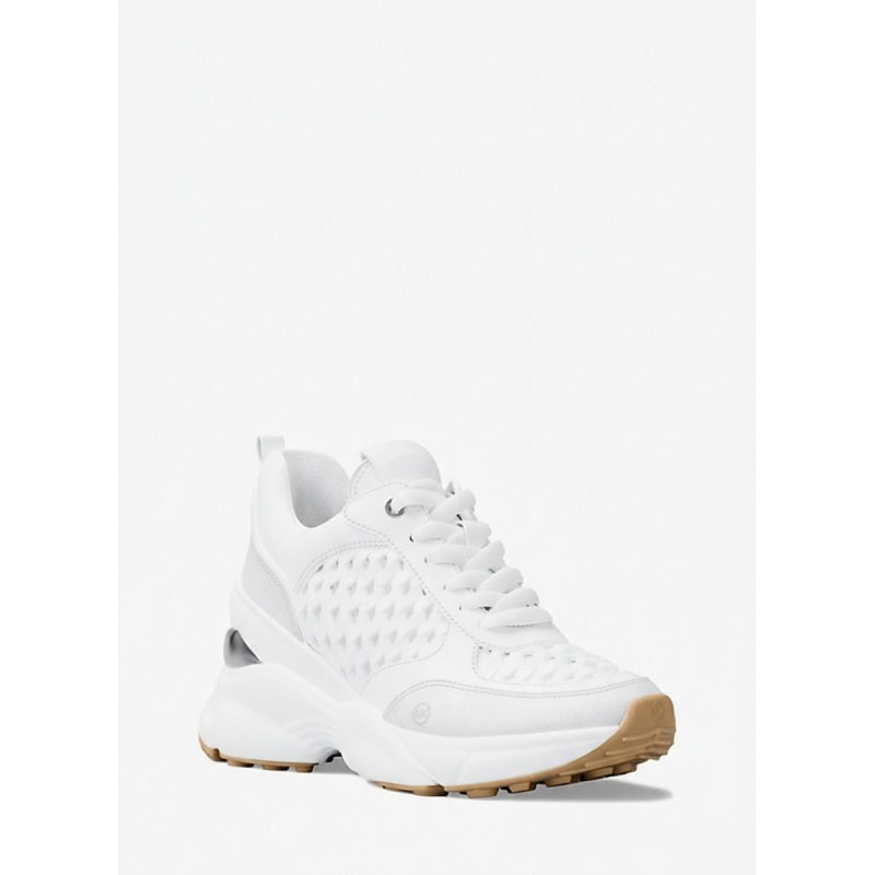Michael Kors White Wedge Sneakers Gum Sole