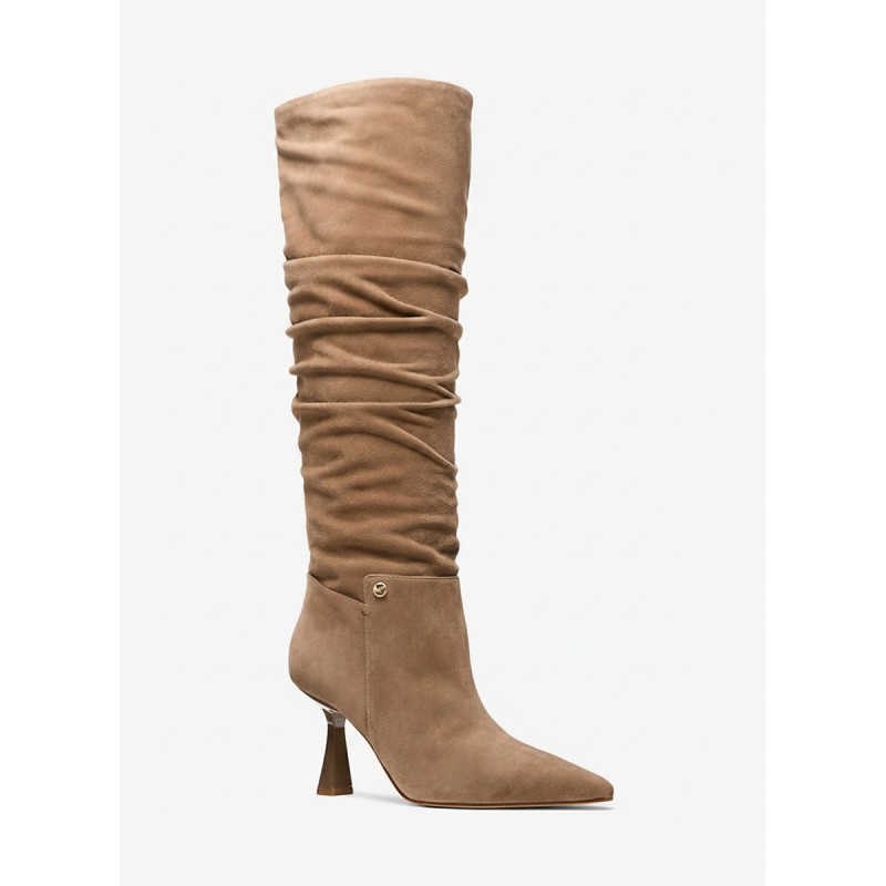 Michael Kors Slouchy Knee High Boots Tan
