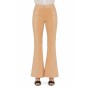 Moschino Camel Flared Leather Trousers