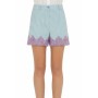 Moschino Striped Lace Hem Shorts Light Blue