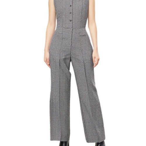 Moschino Check Pattern Button-Front Jumpsuit