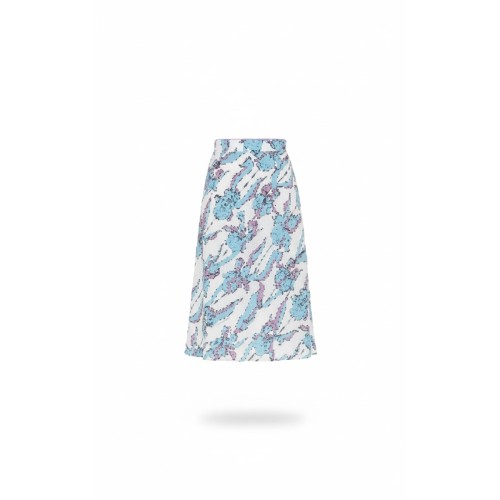 Moschino Abstract Print Midi Skirt Blue