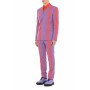 Moschino Striped Double-Breasted Suit Purple Red