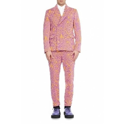 Moschino Paisley Print Cotton Suit Pink